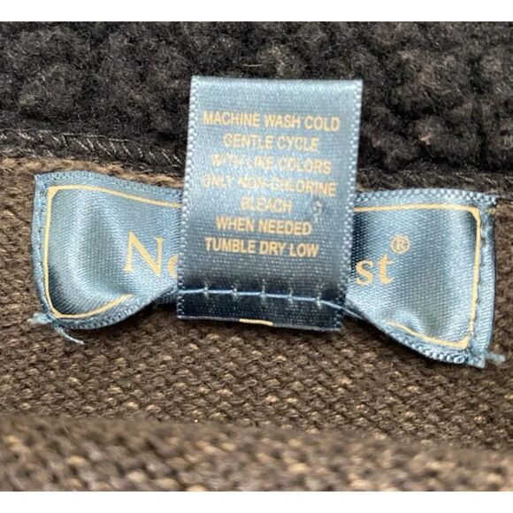 Northcrest Classic Men's 3XLT 1/4 Zip Brown Soft Knit Sweater with Ribbed Hems - Picture 10 of 10